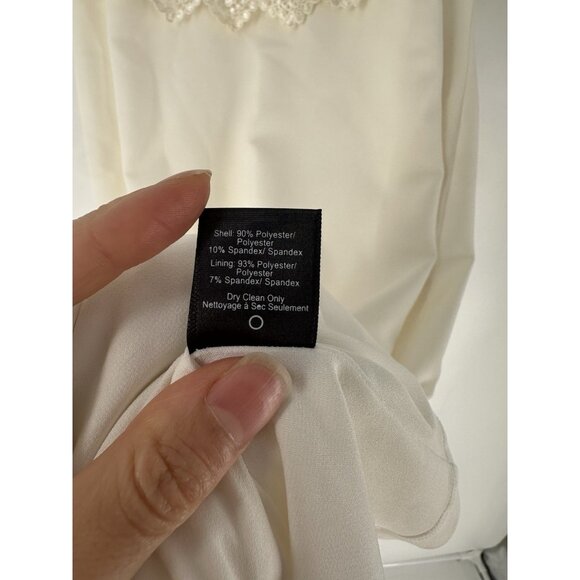 Dress the Population Beth Overlay Dress White Womens M Read - Picture 5 of 11